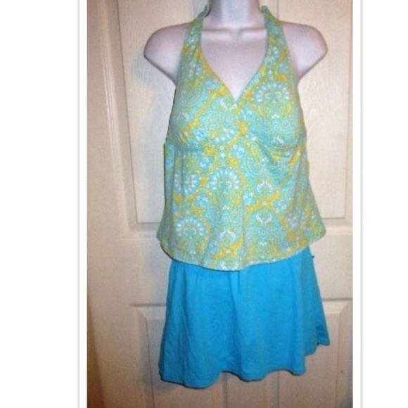 Lands' End Other - Lands' End Turquoise Tankini SZ 12